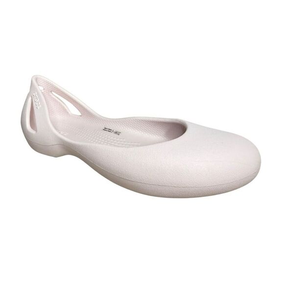 Crocs Women’s 8 Kadee Ballet Flats Barely Pink Comfort Shoes - Picture 1 of 8
